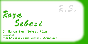 roza sebesi business card